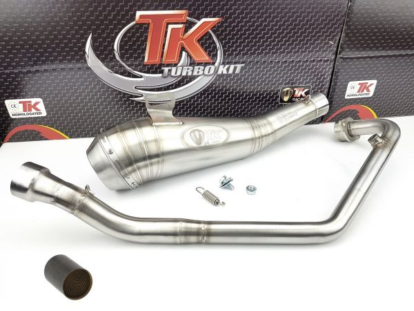 Edelstahl Turbo Kit X Road GP Auspuff KEEWAY RKF 125 125i 19-21 4T