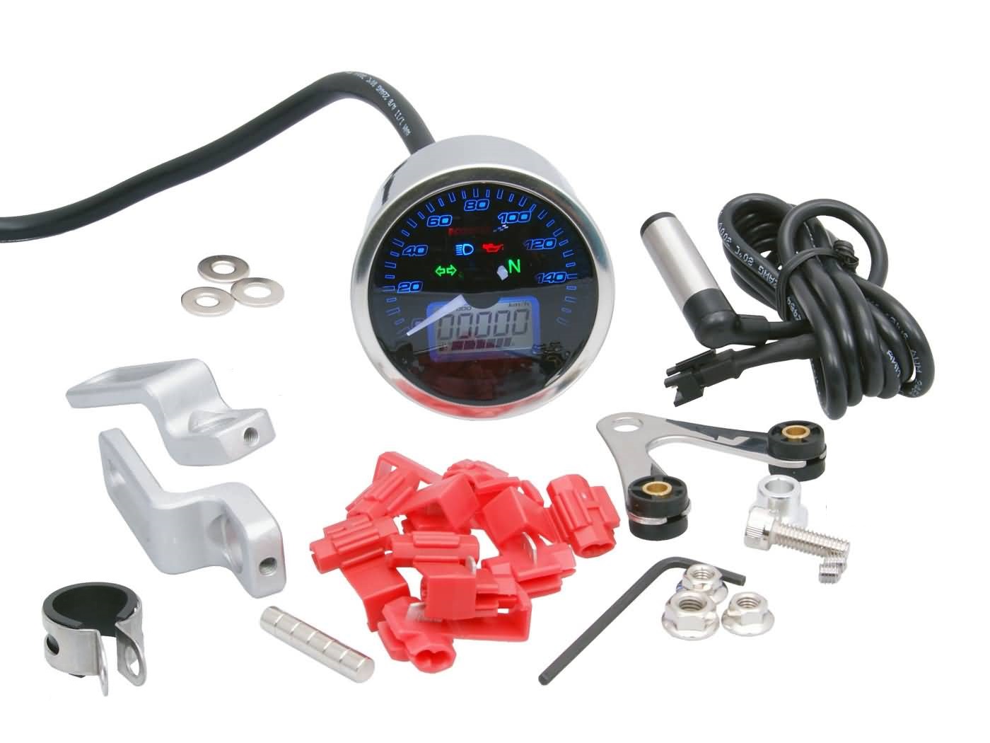 Schwarz ATV max 160 Analog Eclipse Roller km/h D64 Style Tachometer | Scooter-Roller-Teile