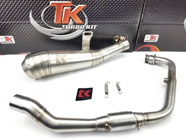 Turbo Kit GP Edelstahl Sport Auspuff KEEWAY RKV 125 4 Takt AC 4T 11-19