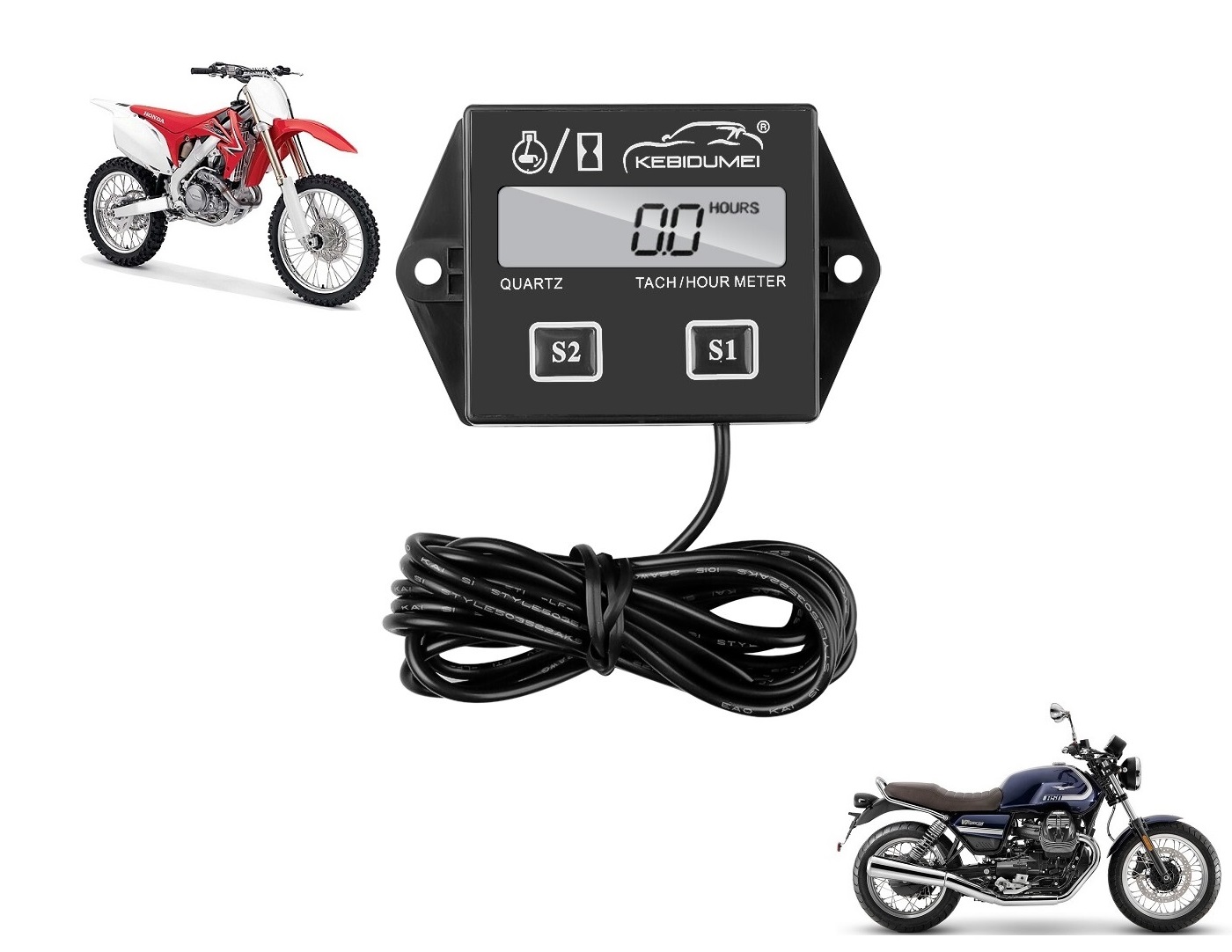 Drehzahlmesser Digital | LCD Scooter 4T Scooter-Roller-Teile Motocross 2T Motorroller Roller