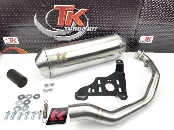 Auspuff Turbo Kit Edelstahl + KAT Aprilia SR GT 125i 200i 4V 21 22 23