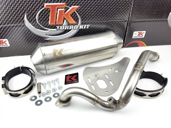 Edelstahl Turbokit Auspuff Peugeot SAT RS Geopolis Satelis 125 LEADER