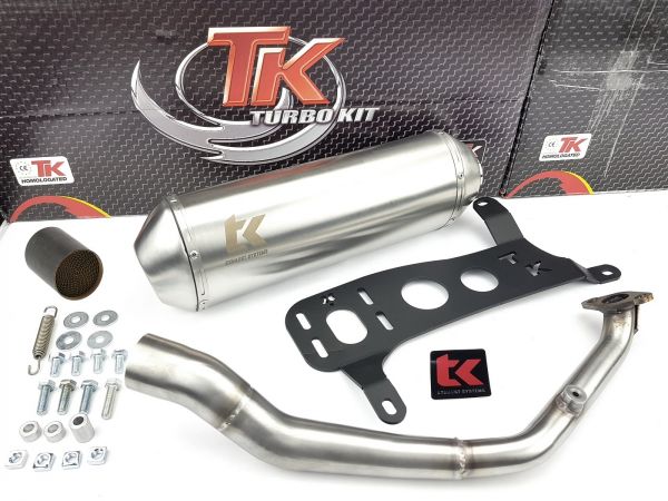 Turbokit Edelstahl Auspuff Kymco Agility City Super 8 125 4T Vergaser