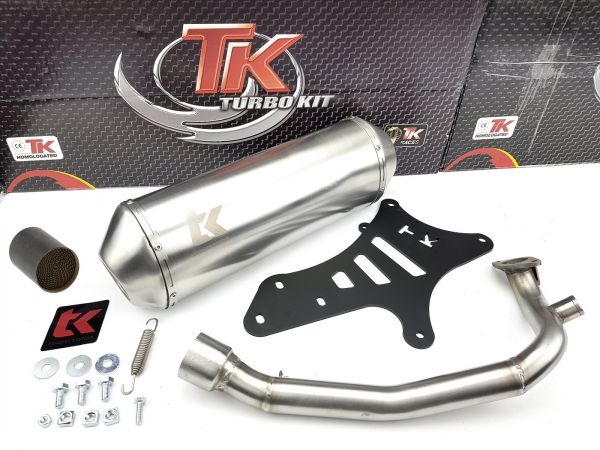 Turbokit Edelstahl Auspuff Daelim NS Otello DLX III S1 S2 SG125F 4T